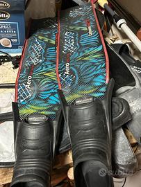 Pinne in carbonio per apnea