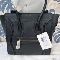 BORSA CELINE LUGGAGE MICRO IN PELLE NERA *NUOVA*