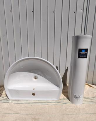 Lavabo + colonna ceramica Geberit Colibrì 2