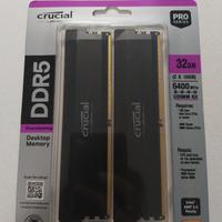 Crucial ddr5 2x16(32gb) 6400 MT/s NUOVE TRATTABILI