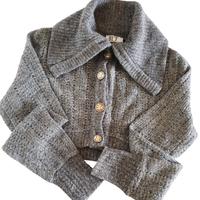 Waltex coprispalle vintage Y2K mohair grigio tg. M