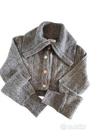 Waltex coprispalle vintage Y2K mohair grigio tg. M