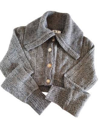 Waltex coprispalle vintage Y2K mohair grigio tg. M