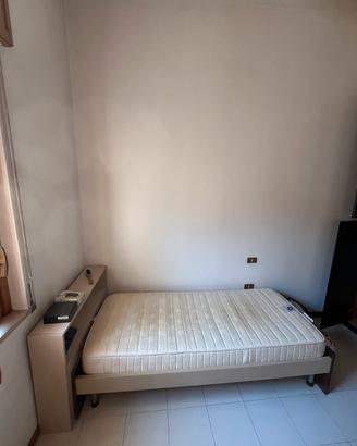 Letto singolo rete doghe nuova cassettiera