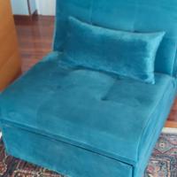 Poltrona letto in velluto