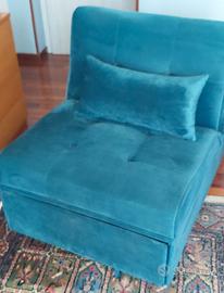 Poltrona letto in velluto