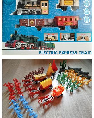 Trenino  e set cowboy e indiani