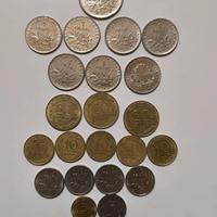 Lotto 22 monete franchi francesi 