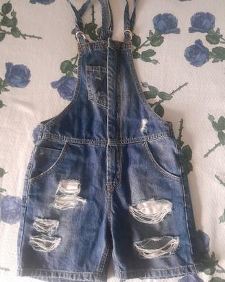 Salopette  jeans 8/9 anni