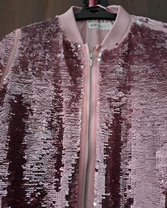 Giacca H&M bambina paillettes 8-9 anni