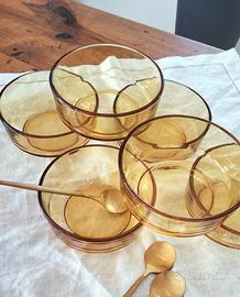 6 coppette dessert Ambra anni 70 