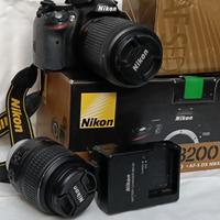 Nikon D3200 con obiettivi 18-55mm + 55-200mm