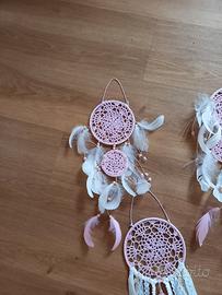 acchiappasogni macrame' rosa 