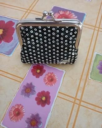 Portamonete Carpisa con chiusura a scatto,Vintage