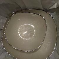 argenesi ciotola e piatto in argento 925 e vetro 