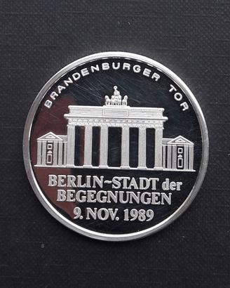 ARGENTO 999 _ med. Porta Brandeburgo 1989 22,7gr