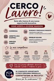 Commessa con esperienza lavoro stagionale