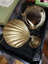 Applique  e Oblò in ottone marino