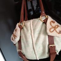 borsa vintage anni 70 pelliccia sintetica