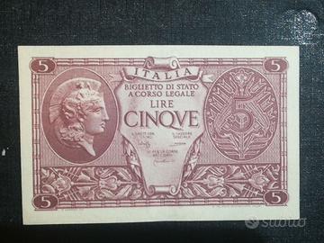 CINQUE LIRE....Fds.... del 1944