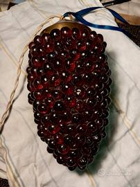 Lampadario in vetro a grappolo. Vintage anni 70