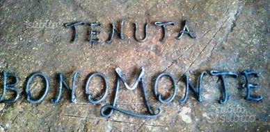 Lettere in ferro pieno forgiate e battute a mano