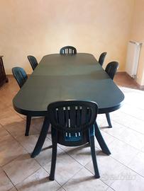 Tavolo Nardi 6-10 posti allungabile 6 sedie. 