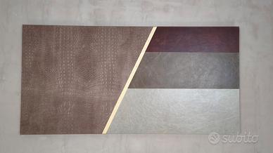 Quadro in ecopelle beige/marrone