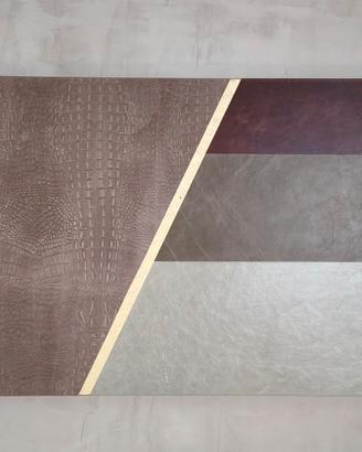 Quadro in ecopelle beige/marrone