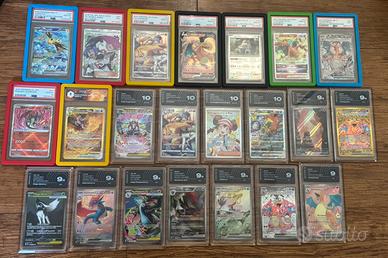 Lotto carte pokemon gradate