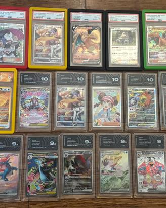 Lotto carte pokemon gradate