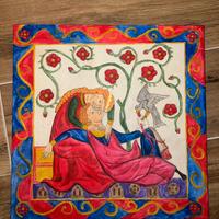 Quadro fatto a mano stile medievale