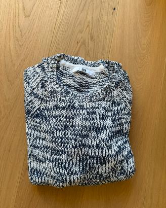 Maglione LTB color blu e bianco