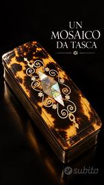 Antica tabacchiera fine 800 corno e madreperla