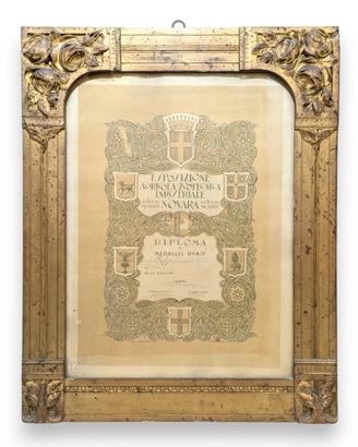QUADRO LIBERTY DIPLOMA 1926 ESPOSIZIONE AGRICOLA
