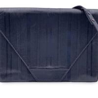 Gianni Versace borsa blu a tracolla convertibile