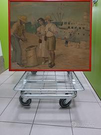Set 5 Dipinti su Tela "Storia e Filiera del Caffè"
