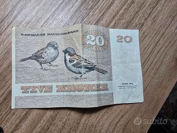 BANCONOTA 20 CORONE DANESI 1972 DA COLLEZIONE
