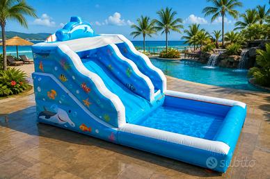 Scivolo Acquatico con  Piscina Gonfiabile