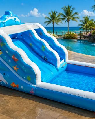 Scivolo Acquatico con  Piscina Gonfiabile