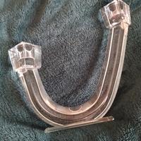 candelabro candeliere in vetro due fiamme
