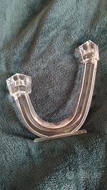 candelabro candeliere in vetro due fiamme
