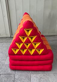 Cuscino thai in kapok con 3 elementi pieghevoli