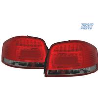 FANALI PER AUDI A3 8P 03-08 LED ROSSO AFFUMICATO
