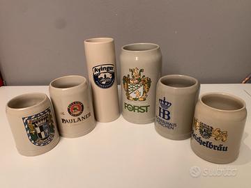 Set boccali da birra pubblicitari vintage