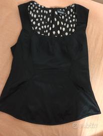Top corsetto Just Cavalli in raso nero. tg 42
