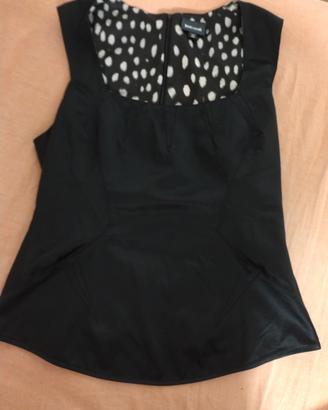 Top corsetto Just Cavalli in raso nero. tg 42
