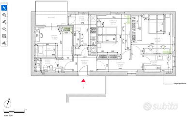 Appartamento - 3 camere+2 bagni - Zona Pietralata