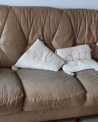 Divano letto in pelle