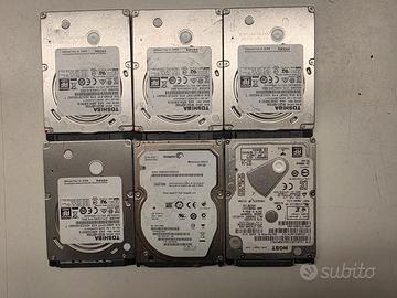 Lotto 6 HDD SATA 2,5 500GB Toshiba HGST